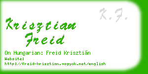 krisztian freid business card